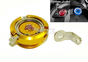 Oil Filler Cap Gold Fit KAWASAKI Vulcan Concours Z750 Z1000 GPz ZZR ZRX GTR1400 - Picture 1 of 7