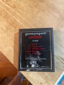 GIOCO VINTAGE ATARI PROGRAMMA COMBAT CX-2601 NON TESTATO - Foto 1 di 3