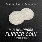 Multipurpose Flipper Coin (Morgan Dollar) by Oliver Magic Accessories Close up