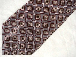 DAVID TAYLOR grau und rot Multi geometrisches Design CLIP ON Krawatte - Bild 1 von 7