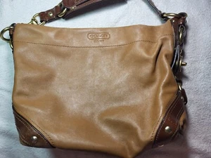 Coach Leder Carly Purse Seesack Tasche Handtasche C0826-10615 braun Karamell - Bild 1 von 13