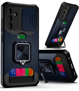 For Samsung Galaxy A16 5G Case Magnetic Ring Stand Camera Slide Card Slot Cover - Picture 1 of 12