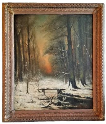 Antigua pintura al óleo rusa Julius von Klever (1850-1924) paisaje  Foto 1 de 4