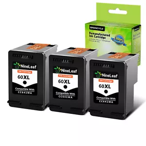 3x60XL Black Ink Cartridge For HP 60 XL Photosmart C4610 C4640 C4680 C4685 D110a - Picture 1 of 12