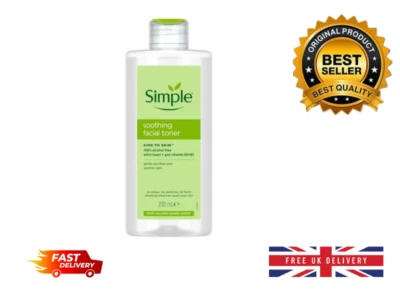 Simple Kind to Skin Soothing Facial Toner 100% Alcohol Free 200ml UK