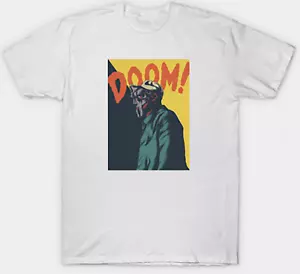 MF DOOM Super Villain T-shirt Adult S-3XL White Fan Art Hip Hop Rap Tee Musician - Picture 1 of 2