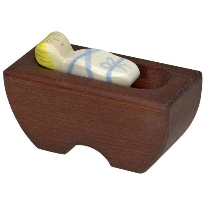 Holztiger Small Jesus in Manger - Image 1 of 1