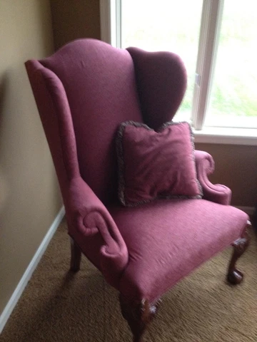 Drexel Heritage Chippendale Style Mahogany Ball and Claw Wing Chair Cover