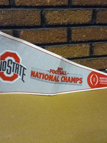 OHIO STATE BUCKEYES 2014 NATIONAL CHAMPIONS PENNANT - NEW Cover