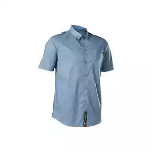 Fox Ranger SS Woven button down Jersey MD Blue - Picture 1 of 3
