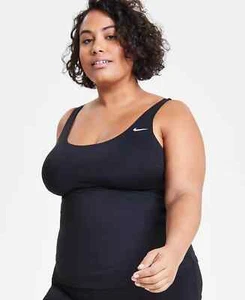 Nike X5531 Übergröße Solid Essential U-Ausschnitt Tankini Oberteil, schwarz, 1X - Bild 1 von 3