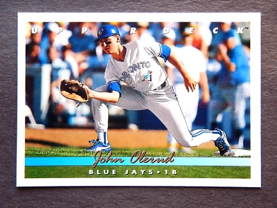 John Olerud #344 Upper Deck 1993 Baseball Card (Toronto Blue Jays) E - Image 1 of 2