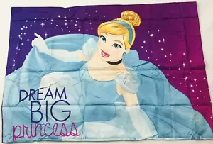 Disney Cinderella Standard Pillow Case Princess Bedding Decor Bright Color NWT - Picture 1 of 4
