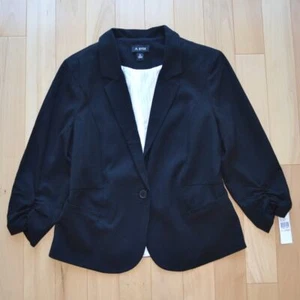 NWT A. Byer Blazer Suit Jacket Black Size XL - Picture 1 of 4