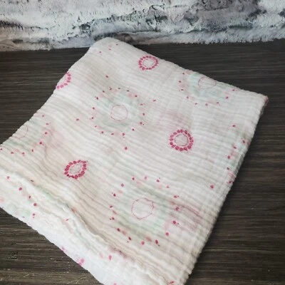 Aden + Anais 44 x 44 Baby Swaddle Girls Pink And Turquoise Mandala Lightweight  - Image 1 of 4