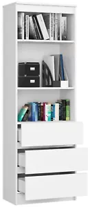 Büro-Bücherregal CLP 60 cm | 3 Schubladen 2 Einlegeböden Stehend | 180x60x35cm - Bild 1 von 4