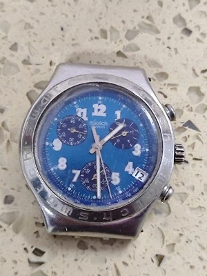 RELOJ CRONÓGRAFO WATCH AG 1996 IRONY CON ACERO INOXIDABLE WOKING NECESITA REPARACIÓN Foto 1 de 4