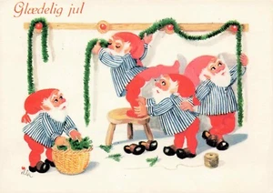 Glædelig jul Navidad Danesa Vintage 4 x 6 PC Publicado 1981 - Imagen 1 de 2