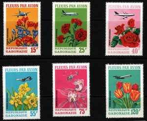 OPC 1971 Gabón Flowers By Air Set Sc#C109-C111 MNH 34296 - Imagen 1 de 1