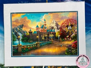 "Nuevo 2025 Disney Parks Disneyland Thomas Kinkade Two Parks One Land Print 14x18""" - Imagen 1 de 1