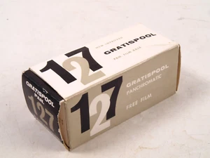Película Gratispool 127 Pancromática Sin Usar en Caja y Envoltura de Cera - expirada Julio 1971 - Imagen 1 de 2