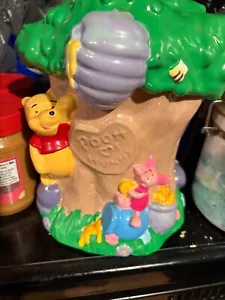 Veg Disney Winnie the Pooh Hunny "Honey" Tree w/ Piglet Cookie Jar + Baby Pooh - Picture 1 of 1