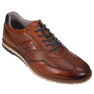 Bugatti Herren Lederschuhe Sneaker Simone braun 332 9711C 4100 6300 cognac - Picture 1 of 6
