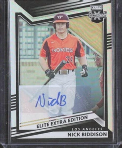 2022 Panini Elite Extra Edition Nick Biddison #135 Autograph - Picture 1 of 2