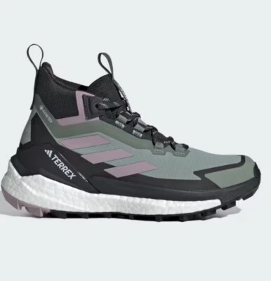 Adidas Size 7 Womens Terrex Free Hiker 2 Gore-Tex Black White Shoes HP7492 - Image 1 of 4