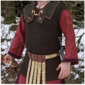 Camicia Lorica Hamata Medievale Armatura Romana Maglia Cosplay Rievocazione LARP - Foto 1 di 3