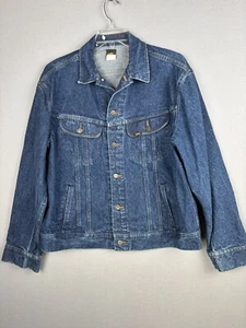 Vintage Lee Riders Jacket Men’s 44L Blue PATD-153438 Denim Trucker 3527 - Picture 1 of 16