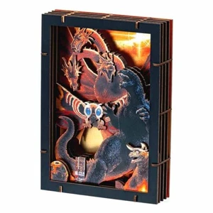 PAPER THEATER wood style Premium / Godzilla PT-WP09 Godzilla Mothra King Ghidora - Picture 1 of 1