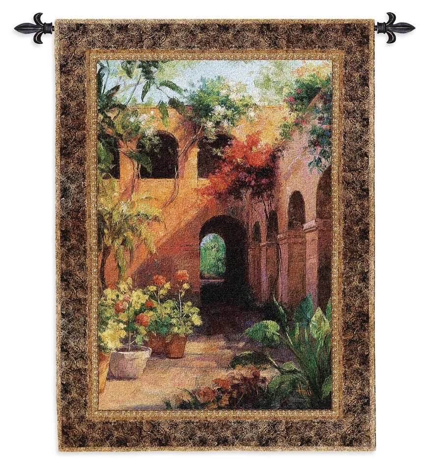 53x40 卡米诺 HERMOSA 西班牙乡村花卉鹅卵石挂毯壁挂 — 第 1/1 张图片