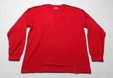 Galaxy By Harvic Men's Long Sleeve Lightweight Crew Neck Shirt EG7 Red Medium