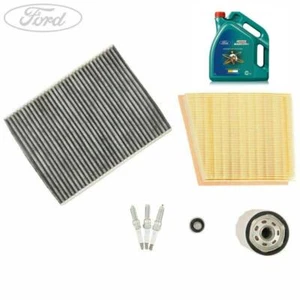 Genuine Ford Fiesta Mk8 1.0 Service Kit Oil Air Cabin Filter Spark Plug 5W-20 - Picture 1 of 7