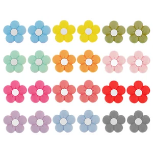 24 Pcs Silicone Focal Beads 12 Colors Focal Beads for Pens Flower Shape Focal ☣ - Picture 1 of 9