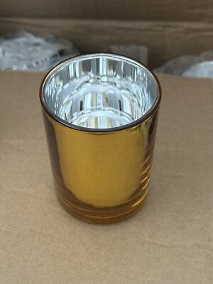 22 Gold Glass Cup Tealight Candle Holder Wedding Party Table Event Anniversary - Image 1 of 4