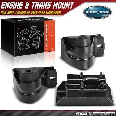 3x Montaje de motor y transmisión para Jeep Comanche 1987-1992 Cherokee 4,0 L Foto 1 de 4