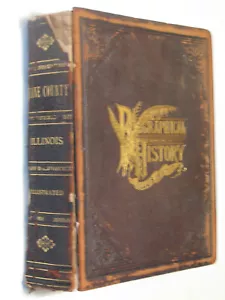 Bio Record of Kane County, Illinois IL 1898 first genealogy Geneva Aurora - Foto 1 di 10