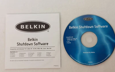 Belkin Bulldog Shutdown Software Disc Windows XP, 2000, 95/98, Mac FAST SHIP - Image 1 of 3