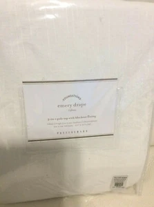 Pottery Barn One (1) Emery Drape Blackout Panel 50X84 NWT! White Linen Cotton - Picture 1 of 1
