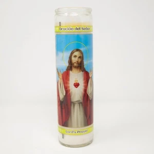 Candela Preghiera Gesù Signore Novena Veglia Preghiera Candela 8 Pollici Oracion del Senor - Foto 1 di 6