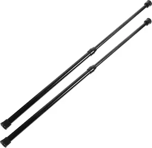 2Pcs Metal Clothes Hanging Pole Multipurpose Closet Rod Door Curtain Rod Shower - Picture 1 of 12
