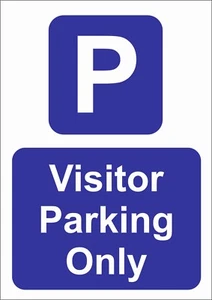 VISITOR PARKING ONLY STICKER OR FOAMEX SIGN A5/A4/A3 - PARKING SIGNS  - Picture 1 of 1