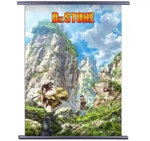 Dr. Stone Group with Cliffs Wall Scroll Poster Stoff Anime lizenziert NEU - Bild 1 von 1