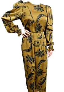 Brown Jumpsuit Ax Paris Size 4 Unique Retro Unusual Modest Sexy Stylish Couture - Picture 1 of 12