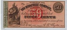 1862 Hydeville Vermont The Hydeville Company 50c Obsolete Currency Scrip