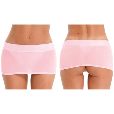 Damen Bikinirock Kurzes Kleid Rock Durchsichtig Röcke Sexy Minirock Transparent - Bild 1 von 4