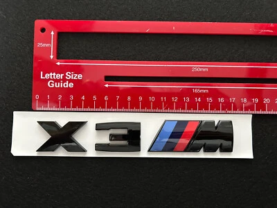 BMW X3M BADGE IN GLOSS BLACK - Image 1 of 4