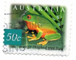 Australia 2003, Rainforest, orange-thighed tree frog, 50 cents, accept offers - Picture 1 of 1